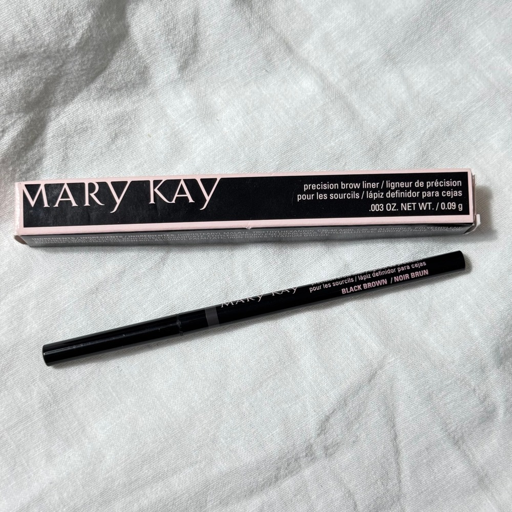 Mary Kay Precision Brow Liner Women's .003 oz Black Brown Makeup Matte 2020s